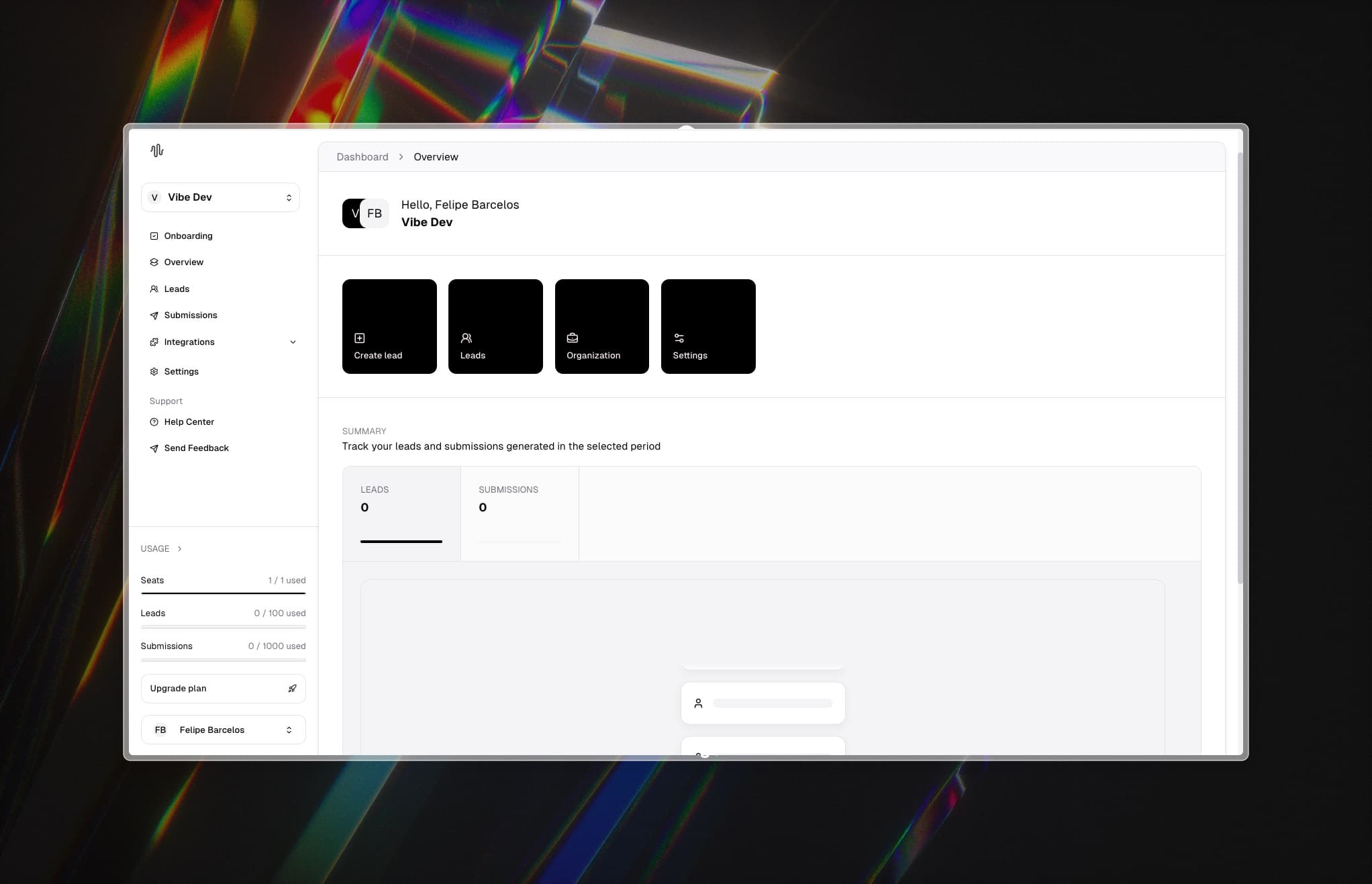 CRM Gestão Dashboard